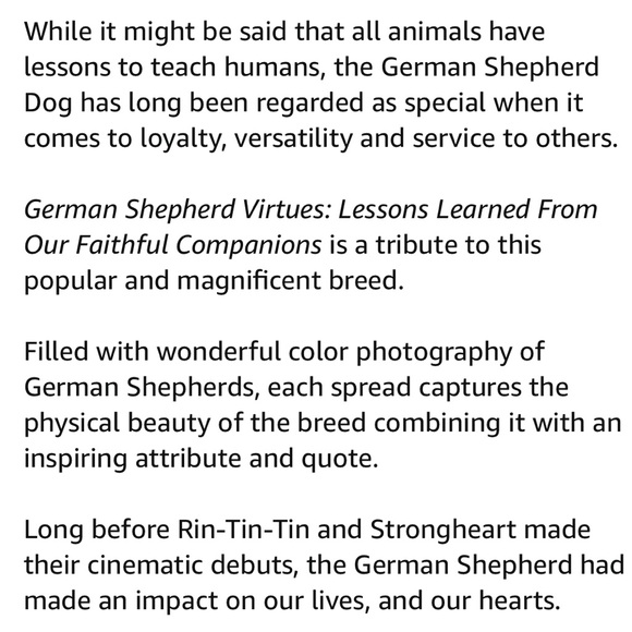 German Shepherd Virtues Tribute Book - Picture 9 of 9